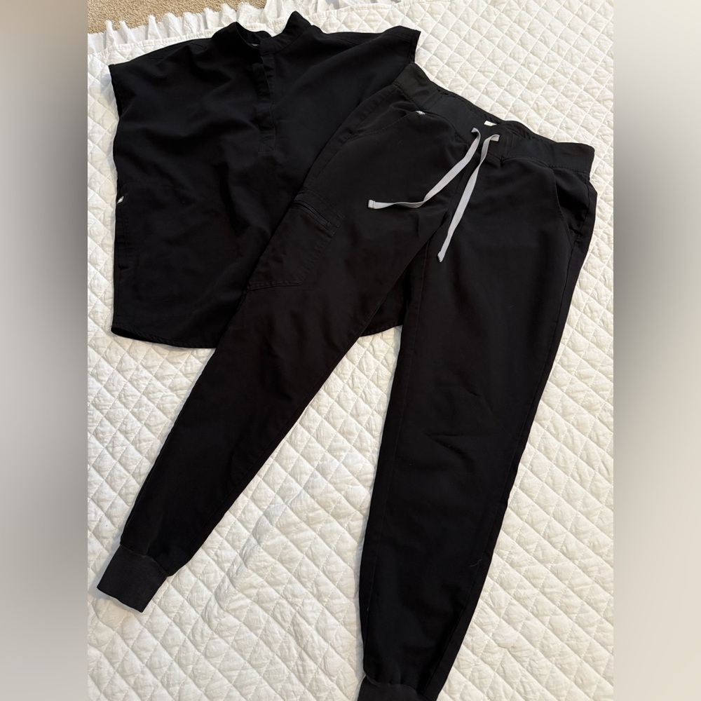 Black Jogger Pants with Drawstring